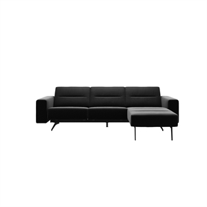 Stressless Stella sofa 2 pers.med chaiselong HF L272cm. - Sort Paloma læder 